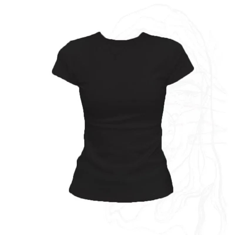 Solid Basic Short Sleeve T-shirts Women Summer Casual Simplicity Black White O-neck Tee Shirt Female Korean Cotton Tight T Shirt